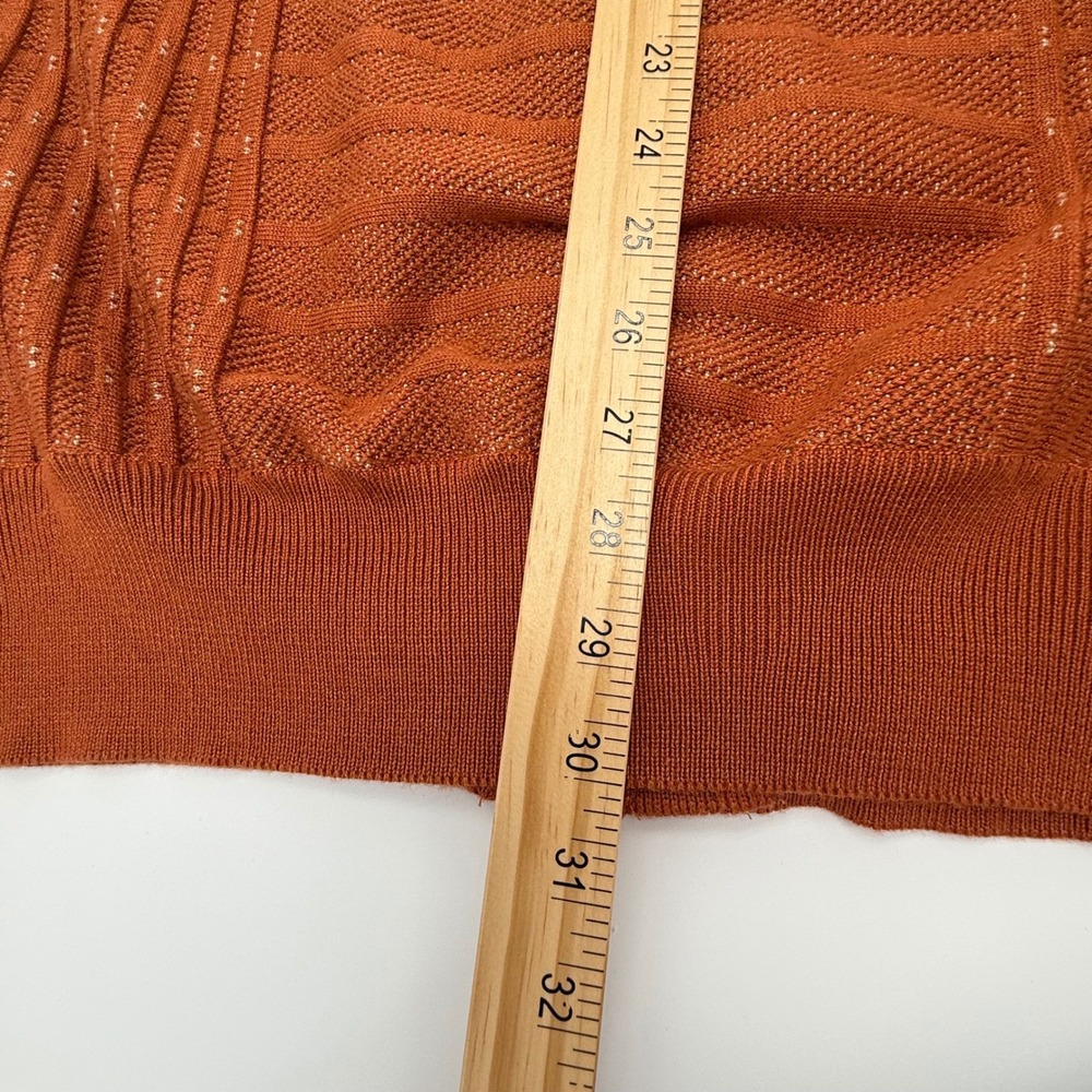 Michael Irvin Mens Orange Knit Cardigan Sweater Toggle Closure Zipper XXL Zip - Picture 13 of 14